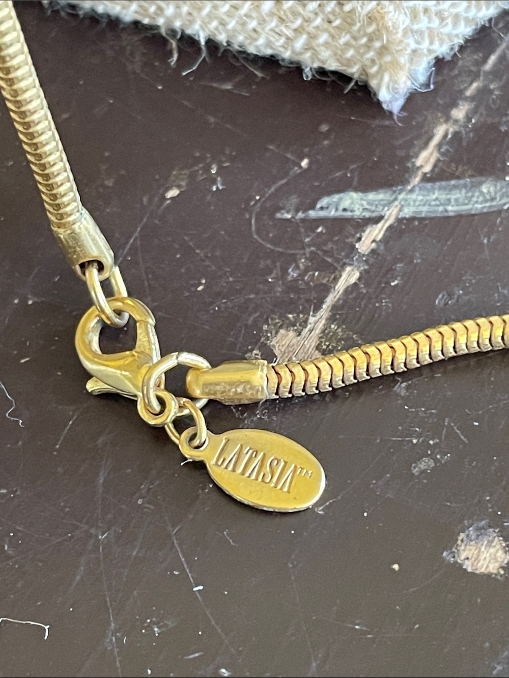 Anastasia Gold Spiral Drop Pendant Necklace - Picture 5 of 7
